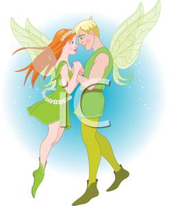 A Male and Female Fairy Holding Hands