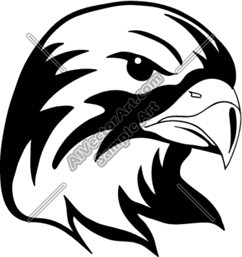 Hawk mascot clipart.