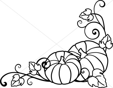 fall clipart black and white outline