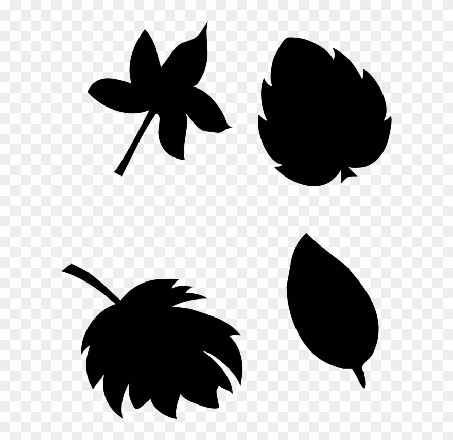 fall clipart black and white silhouette