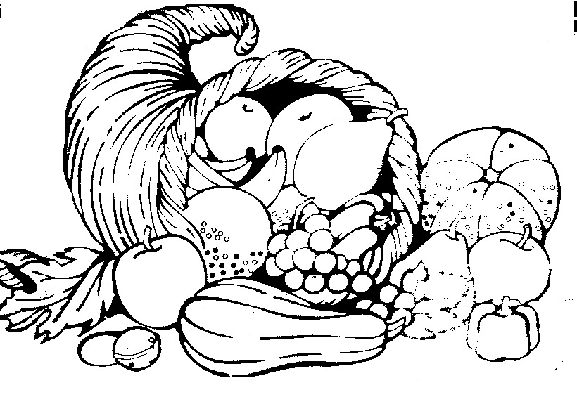 fall clipart black and white thanksgiving