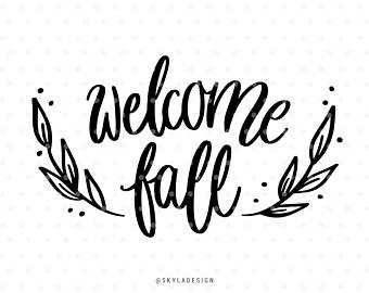 Welcome fall clipart.