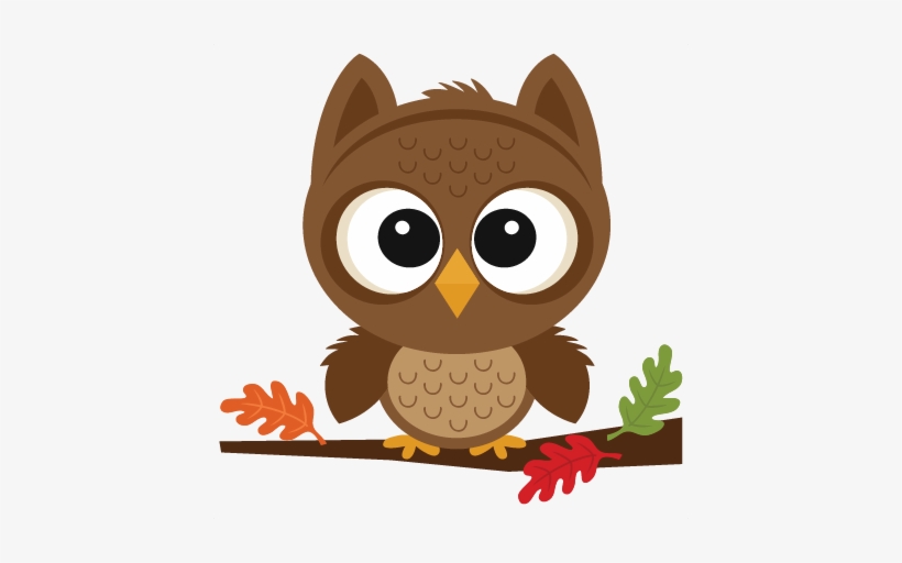 Fall Owl Scrapbook Cut File Cute Clipart Files For