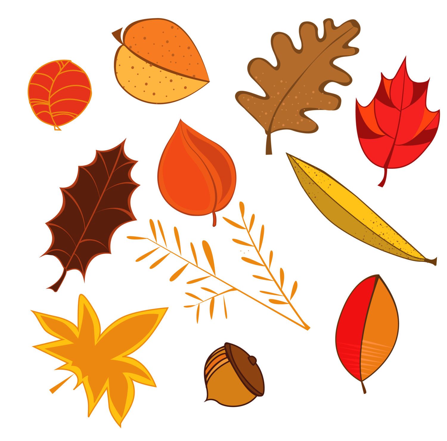 Autumn leaves clip art, leaves cliparts, autumn clipart