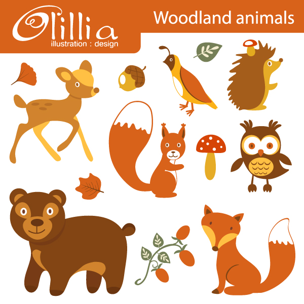 Woodland animal clipart free download