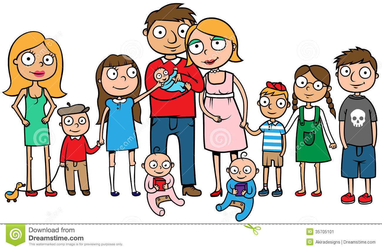 Big family clipart.