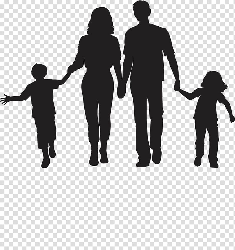 Family silhouette family.
