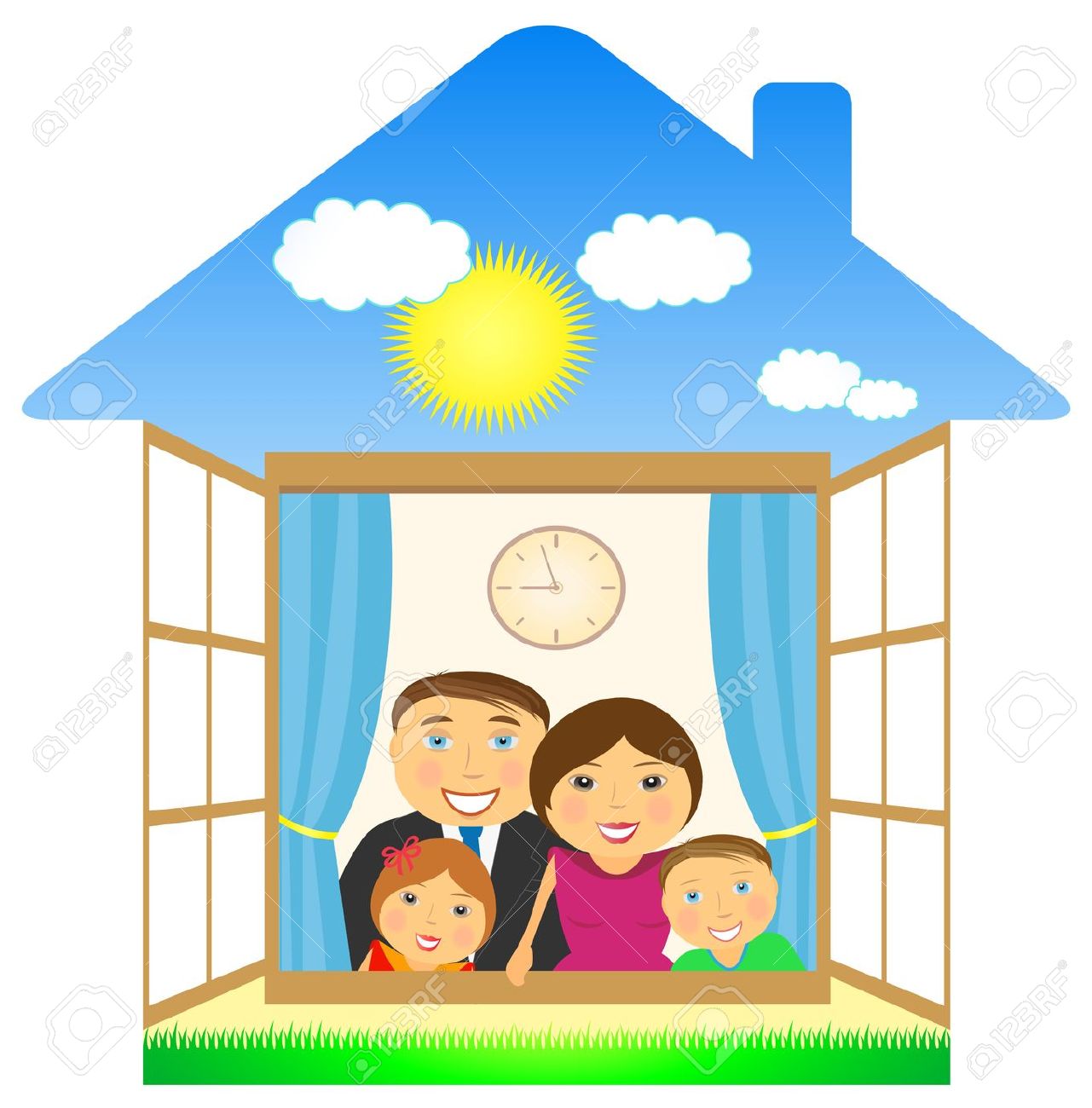 family clipart home