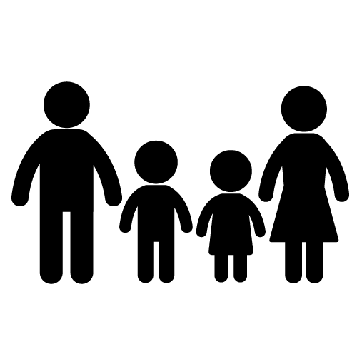 Family silhouette clip.
