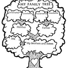 Family tree clipart black and white