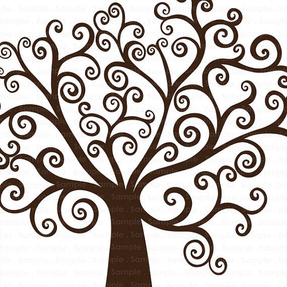 Tree ClipArt, DIY Family Tree Clip Art, Whimsical Wish Tree