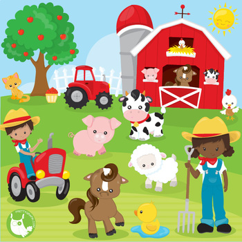 Happy farms clipart commercial use, vector graphics