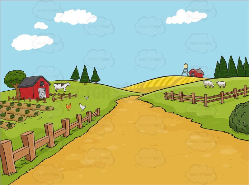 Farm clipart background