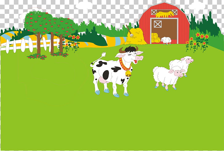 Dairy cattle Farm Icon, Farm dairy cow, white and black cow