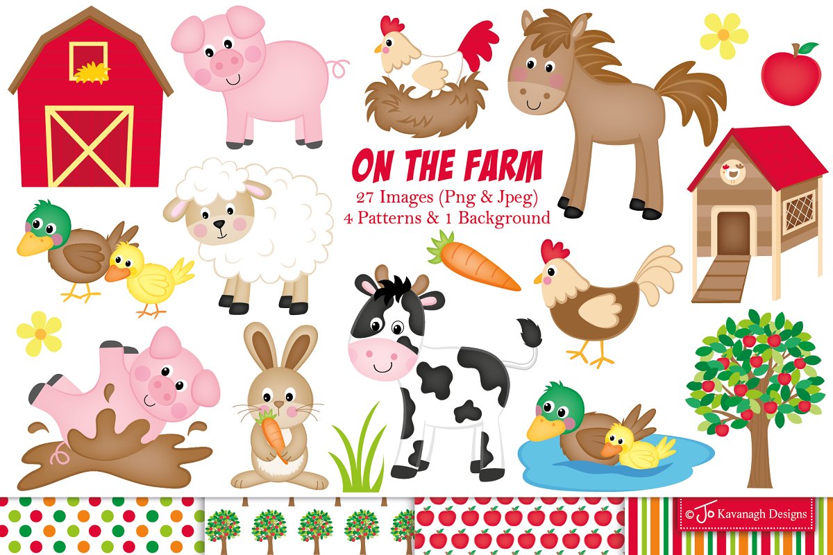Farm clipart, Cute farm animals