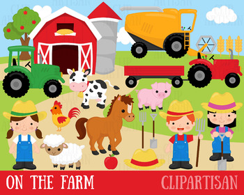 Farm Animals Clipart, Farmer