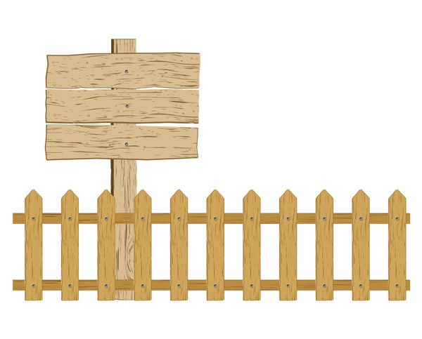 Free vector Cartoon clip art fence