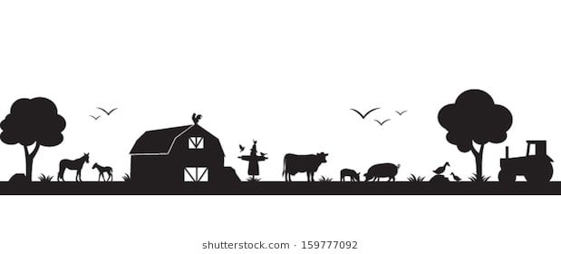 farm clipart silhouette