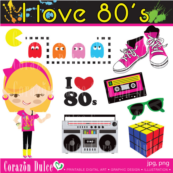 Free 80s cliparts.