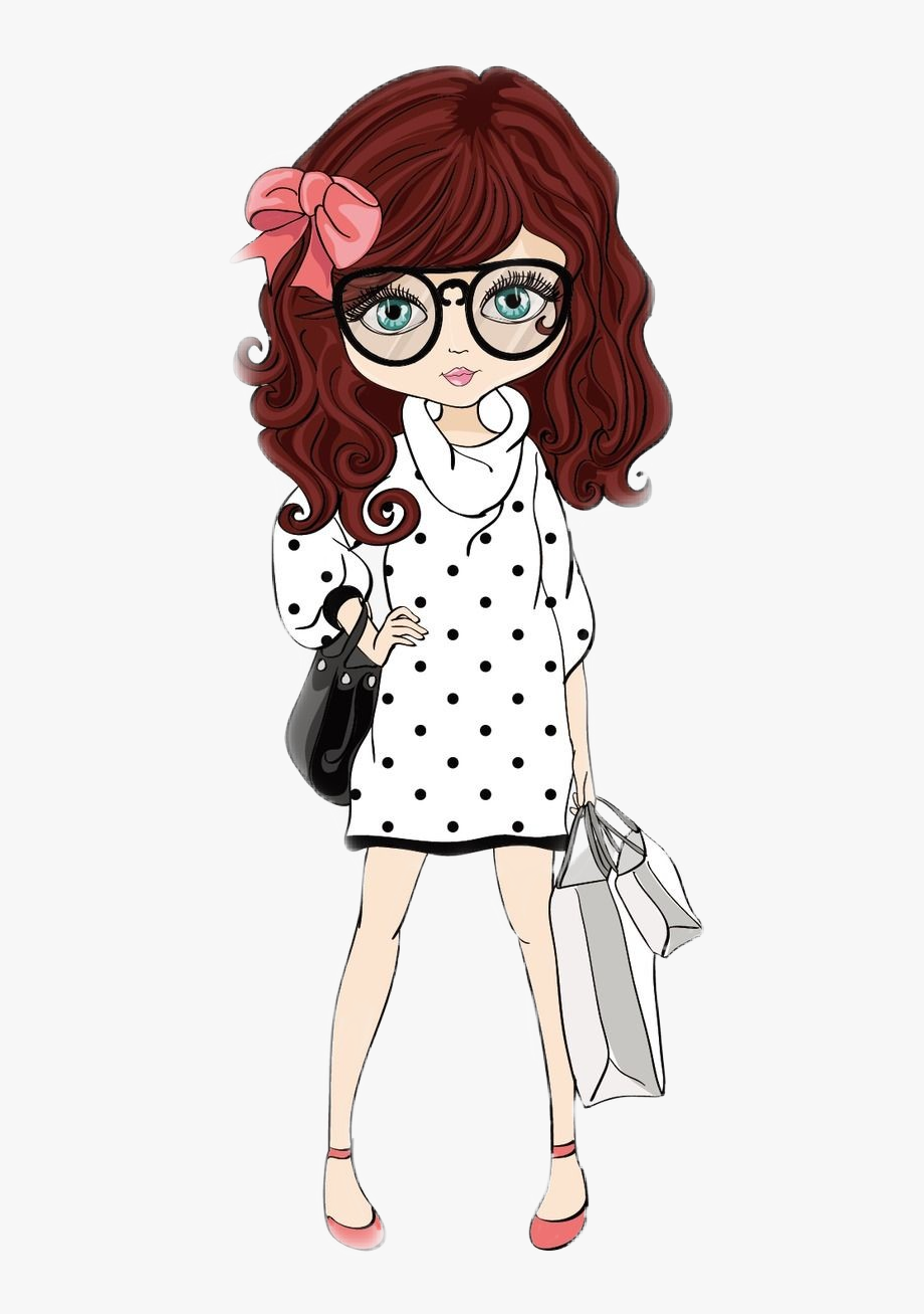 Cute Fashion Girl Vector Png