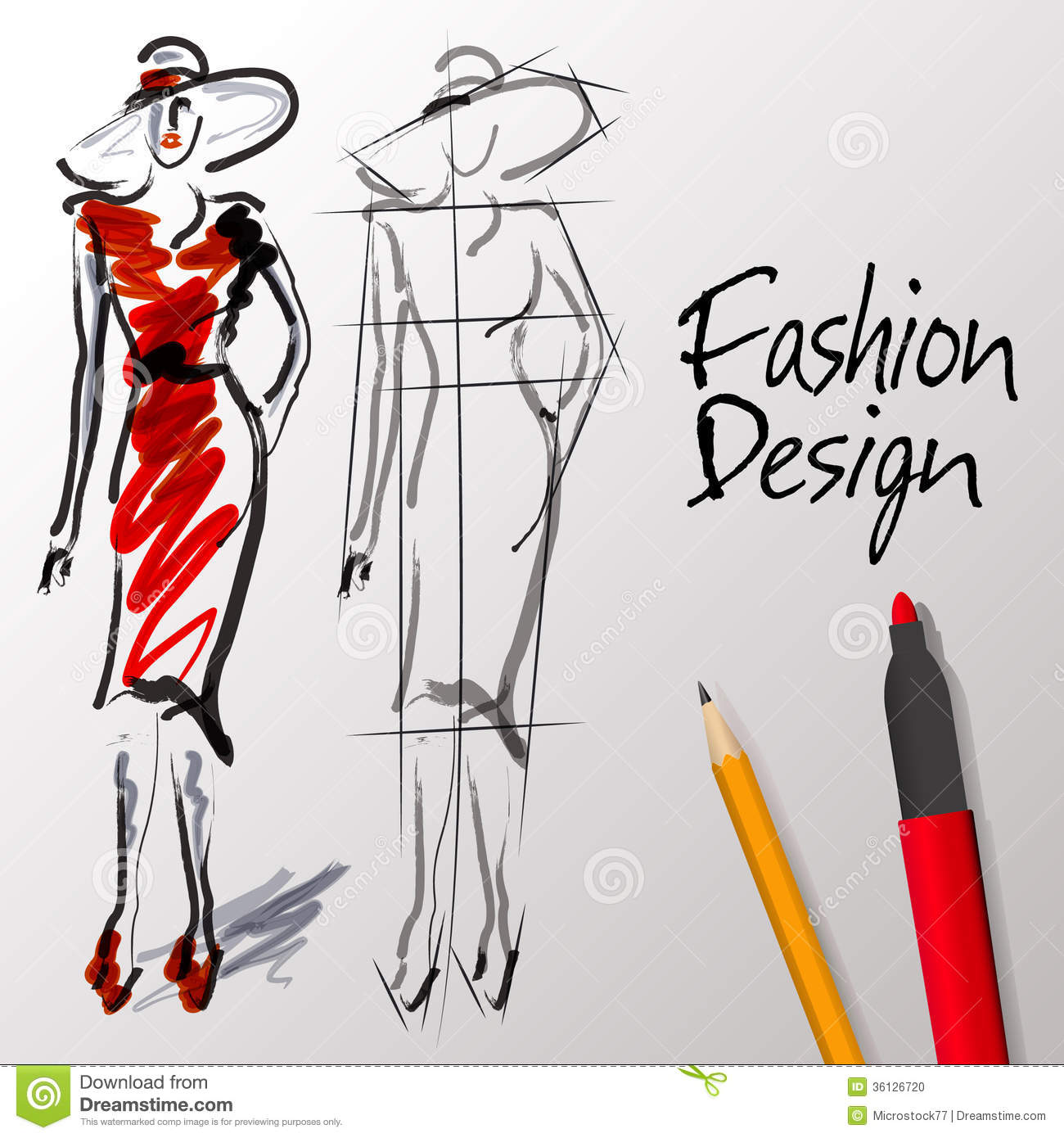 Fashion design clipart
