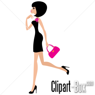 Clipart fashion lady.