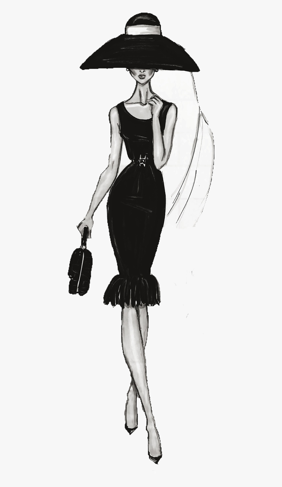 Female Fashion Drawing Illustration Chanel Free Clipart