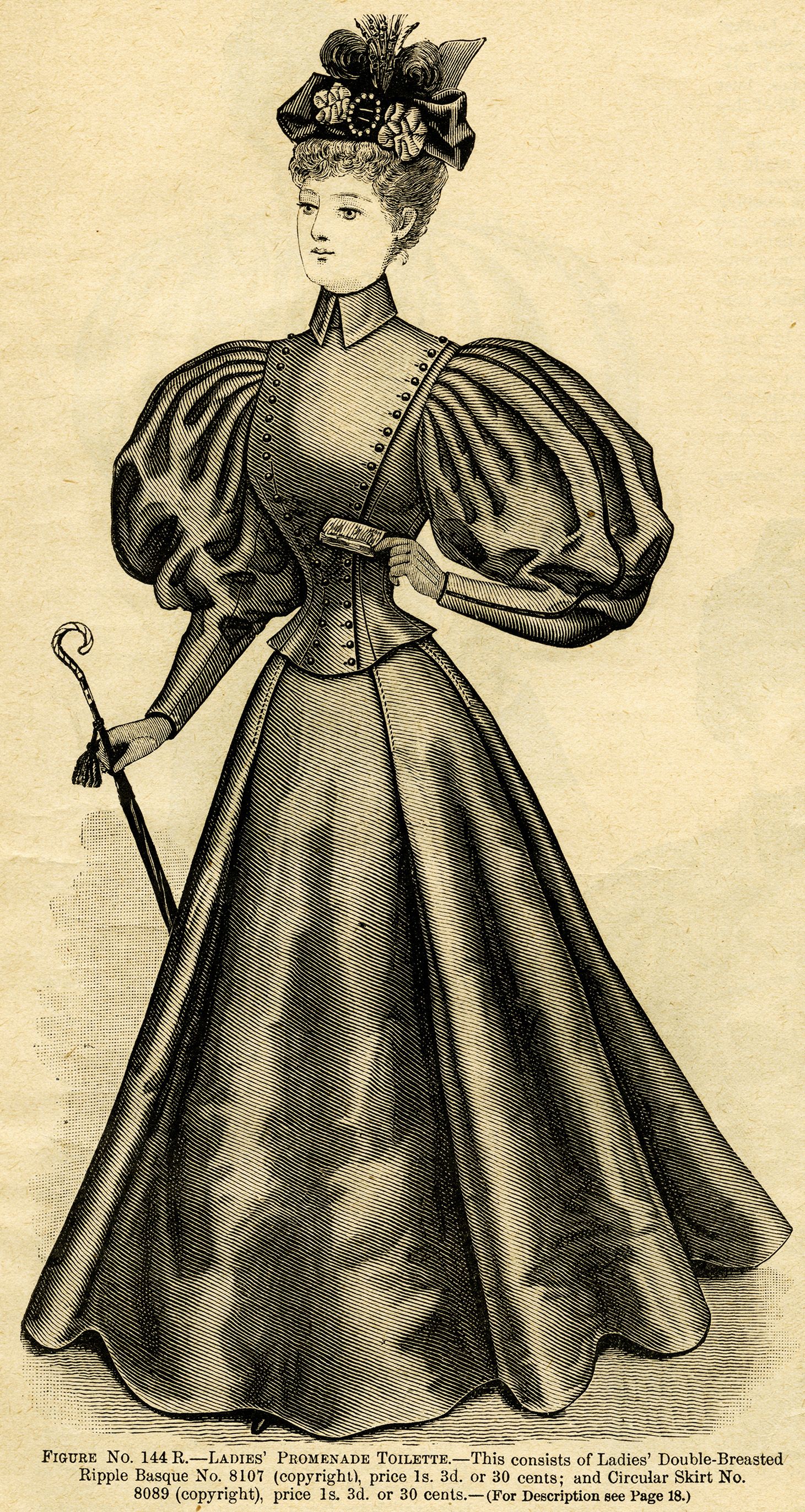 Victorian lady clip.