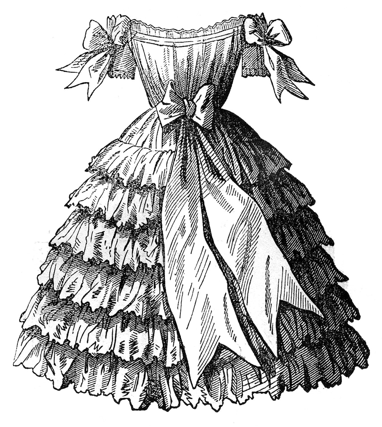 Victorian fashion clipart.