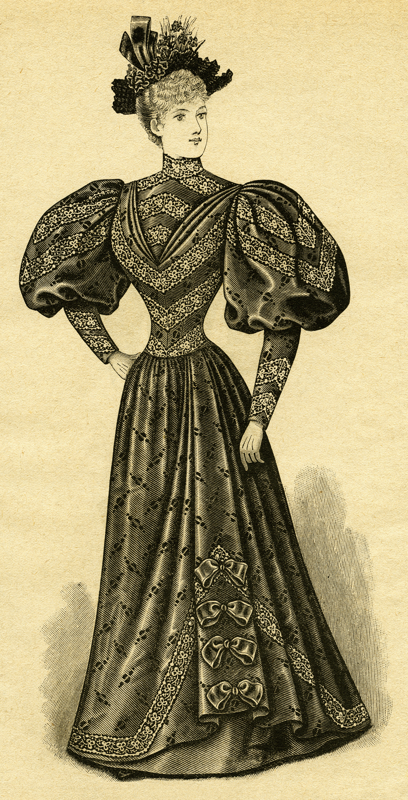 Victorian ladies fashion.