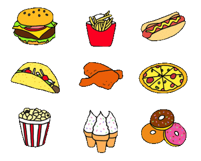 fast food clipart animated