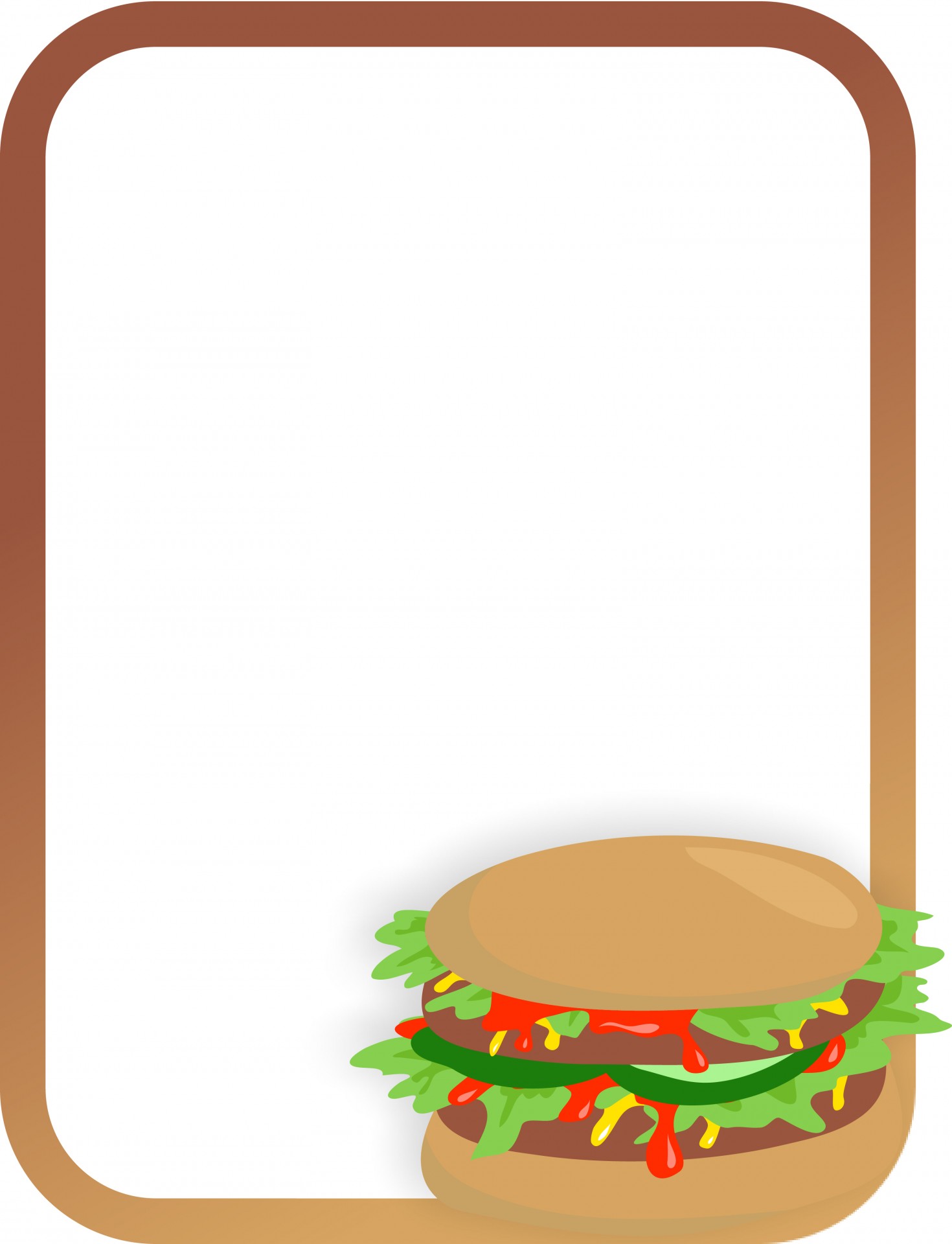 Burger clipart border, Burger border Transparent FREE for