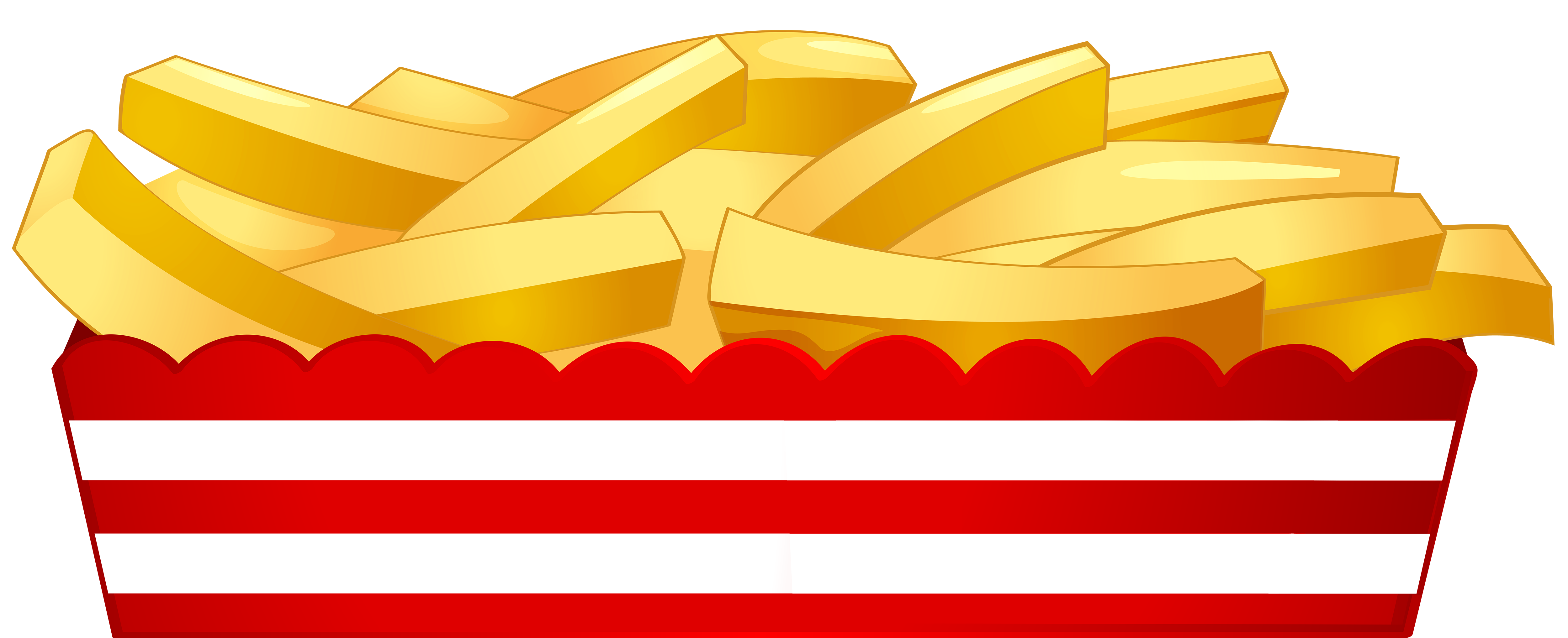 French Fries Fast Food PNG Transparent Clip Art Image