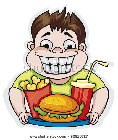Eating junk food clipart