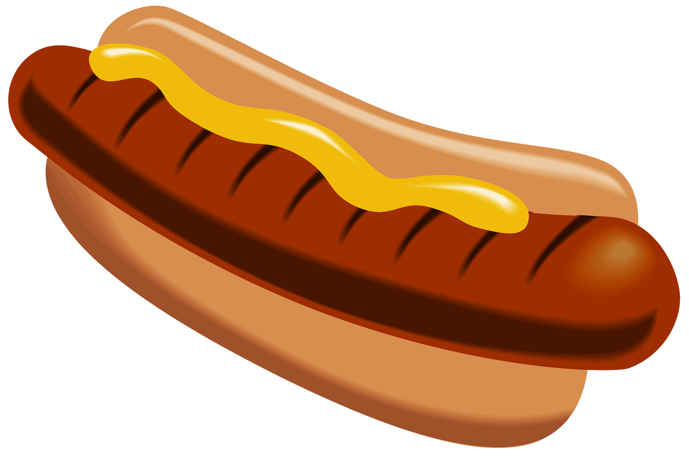 Hot Dog with Mustard PNG Clipart Picture