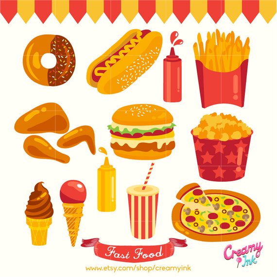 Party Food Digital Vector Clip art