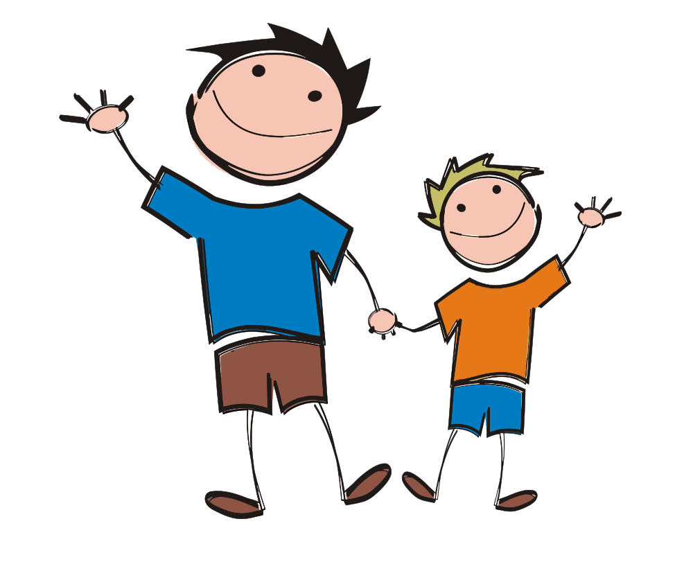 Father and son png transparent without background image