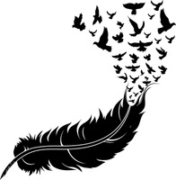 Feather with birds clipart clipart images gallery for free