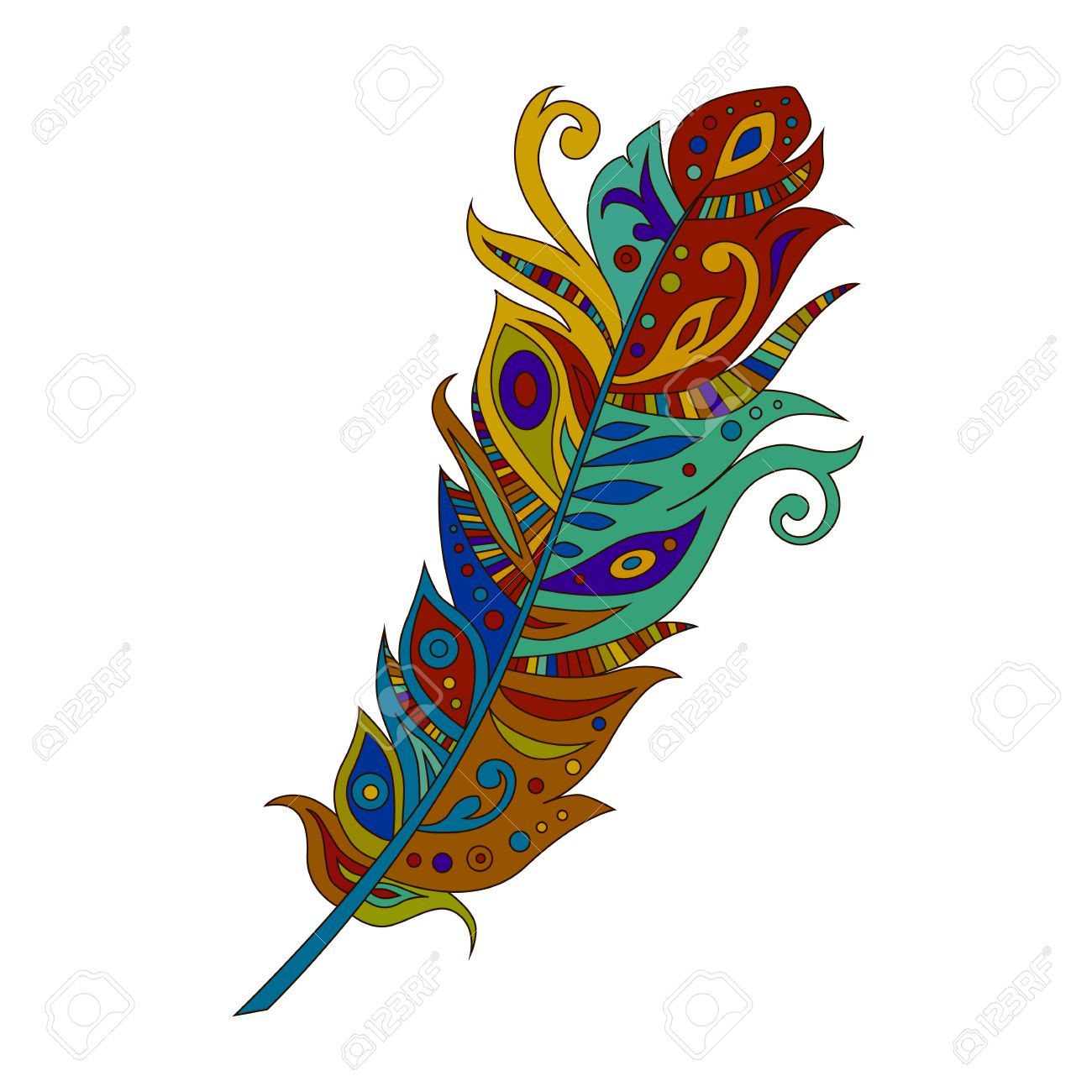 Image result for bohemian feathers clipart