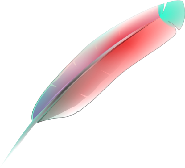 Colored feather