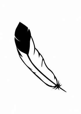 Eagle feather drawing.