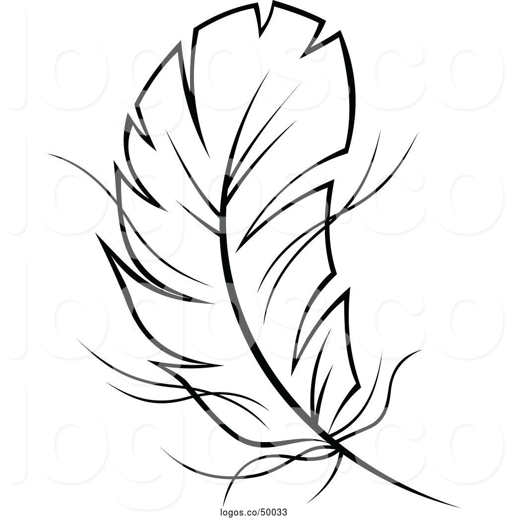 Feathers clipart outline.