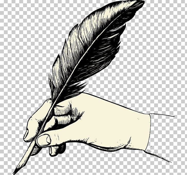 Feather paper quill.
