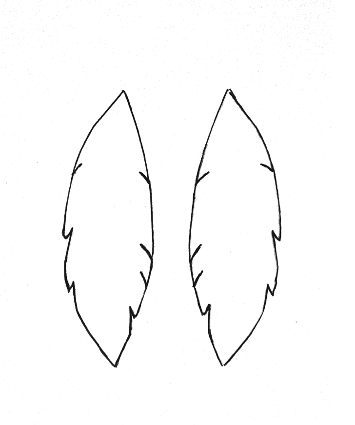 Turkey feather Templates clipart feather pencil and in color