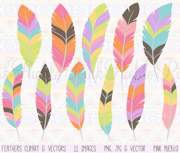 Tribal feather clipart.