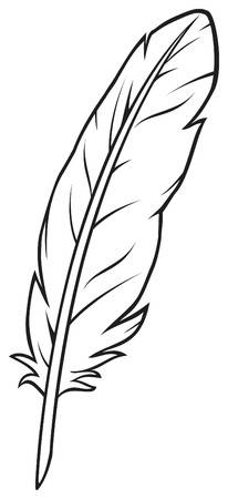Feather clipart black and white