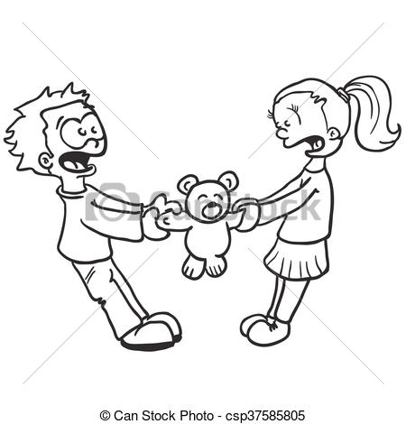 Fighting clipart black and white