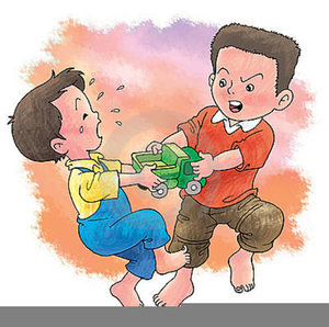Clipart Children Fighting Over Toy