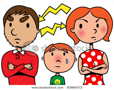 Family fighting clipart