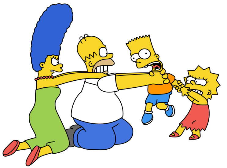 Fighting family clipart